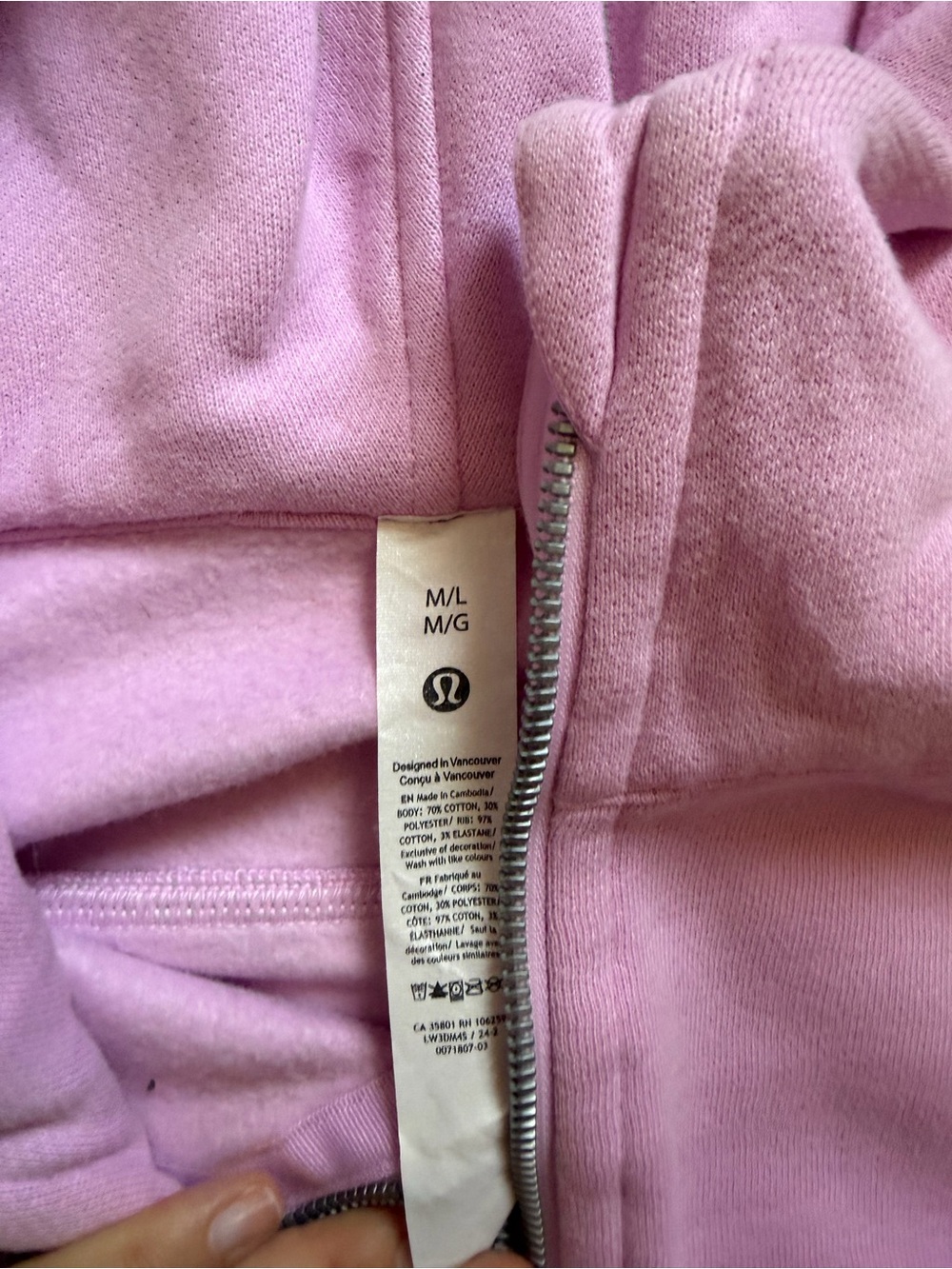 VITA PINK LULU LEMON SCUBA QUARTER ZIP HOODIE - Picture 4 of 4